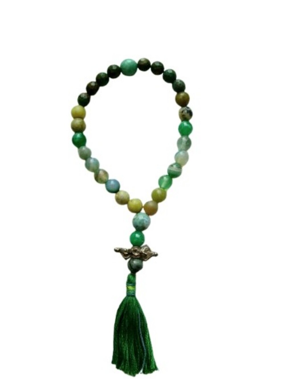 GREEN AVENTURINE POCKET MALA(ONLY ONE LEF6)